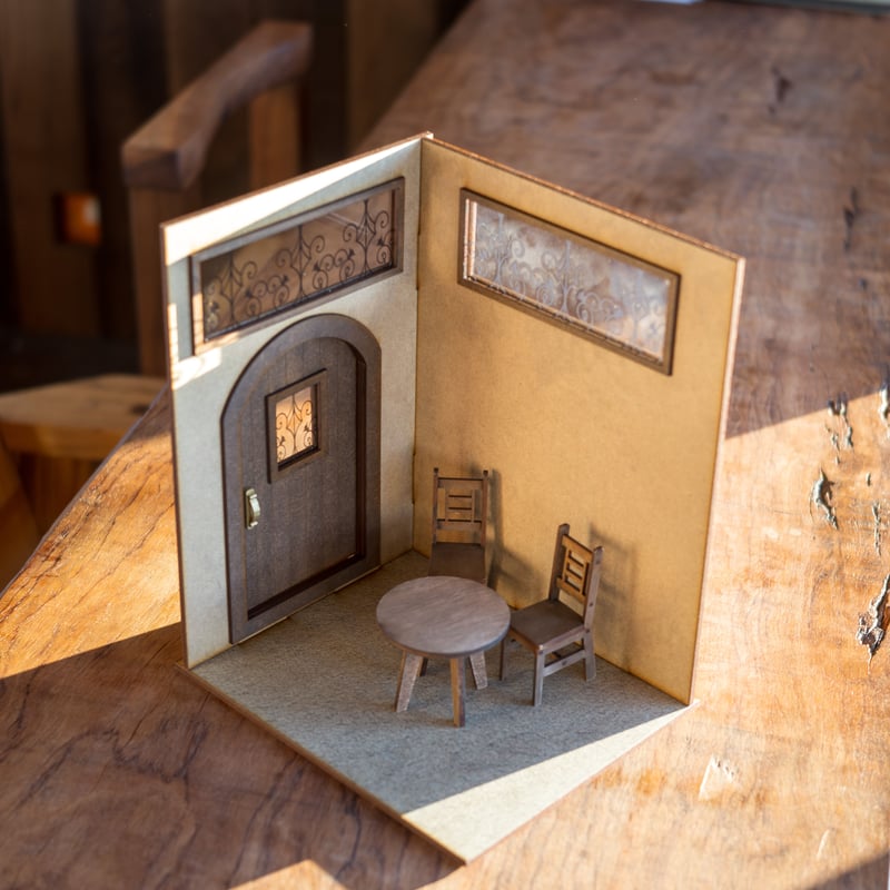 1/10スケールドールハウスコンクリート風壁1 家具セット | kkcompany