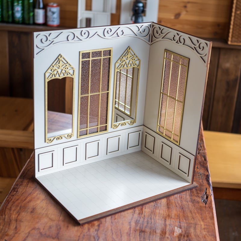 1/6サイズ　ドールハウス 1/6スケールドールハウス新カラーハウス部屋ハーフサイズ