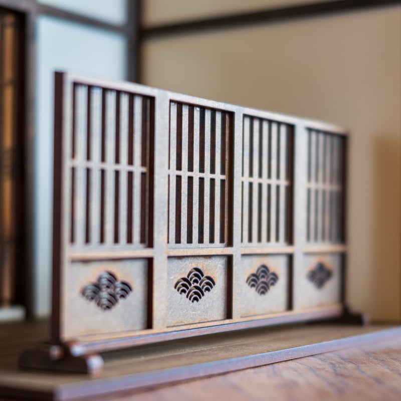 1/10スケールドールハウス和室玄関 衝立セット | kkcompany