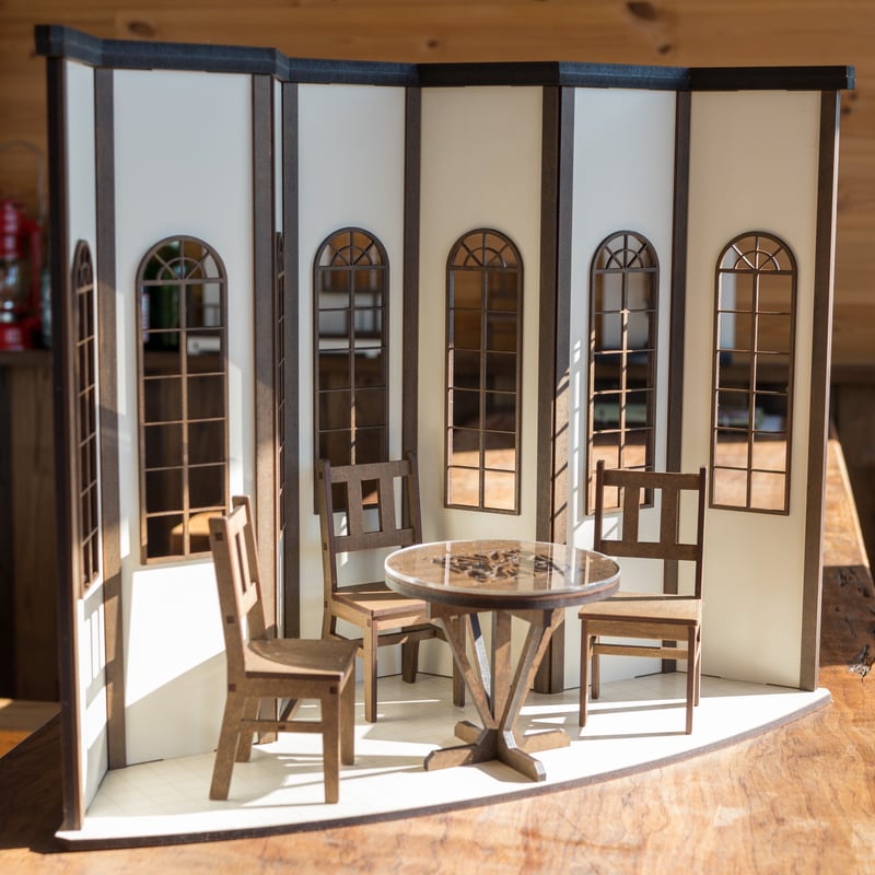 ミニチュア 2階席のあるカフェ ドールハウス ミニチュア 2階席のあるカフェ ドールハウス - メルカリ