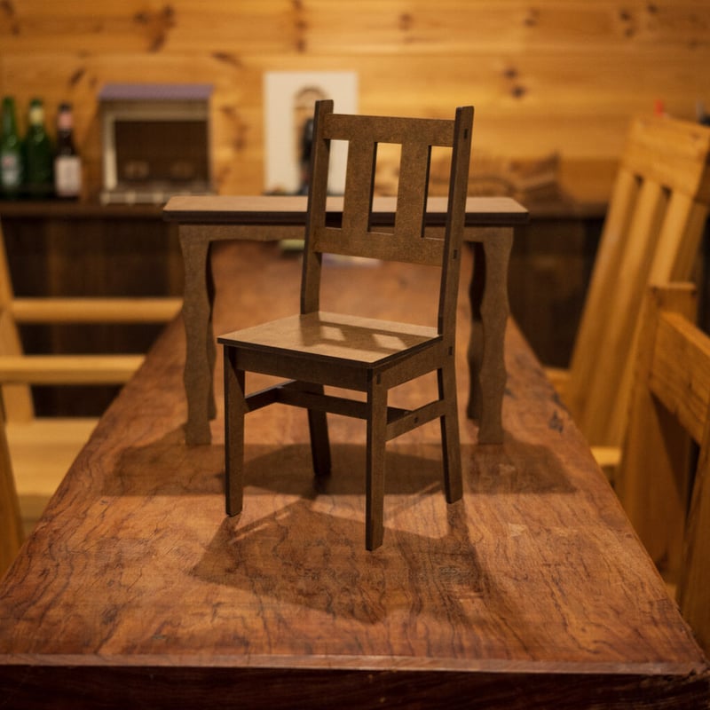1/3スケールミニチュア家具 テーブルとチェアーセット | kkcompany