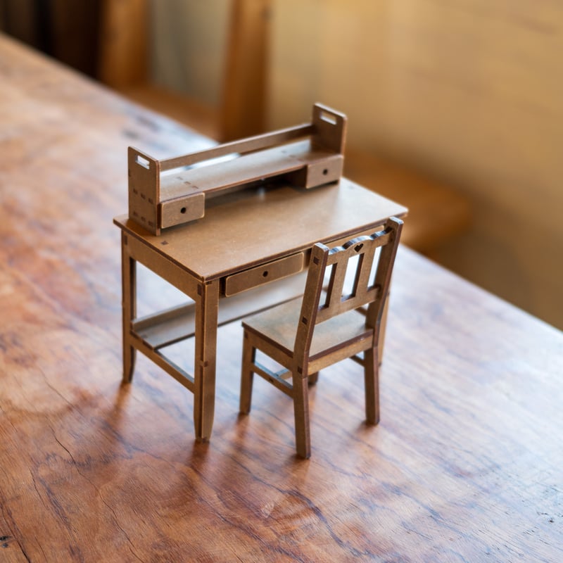 1/6スケールミニチュア家具セット 学習デスクパターン2 | kkcompany