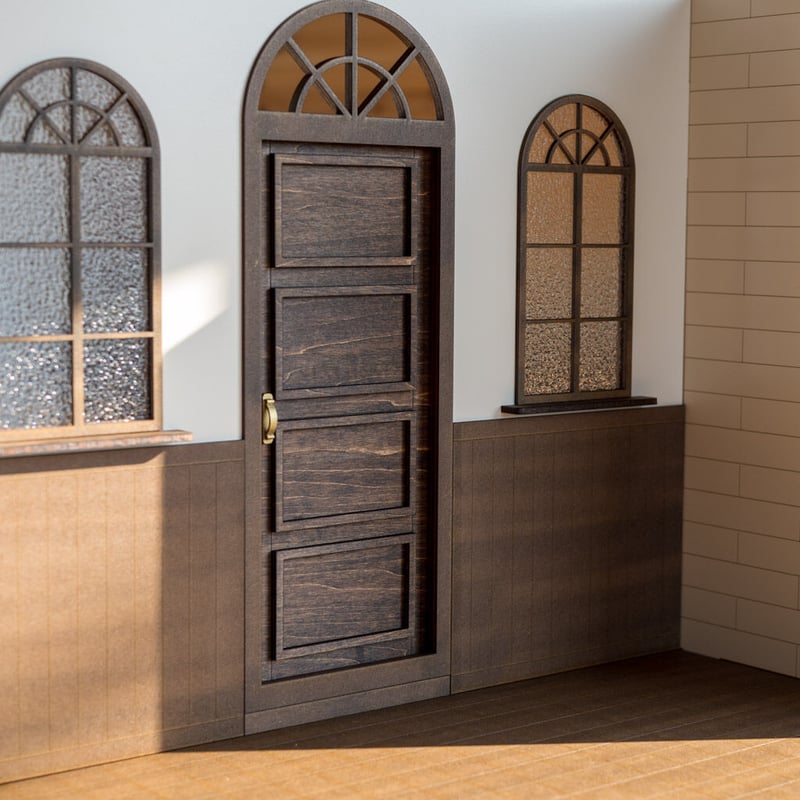 置き型 ドールハウス壁と床  (リクエスト品) 1/10スケールドールハウスホワイトレンガ壁風 マンション | kkcompany