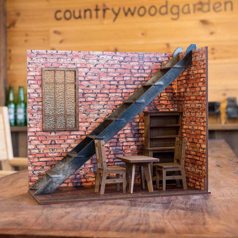 1/10スケールドールハウス レンガ地下室パターン2 | kkcompany