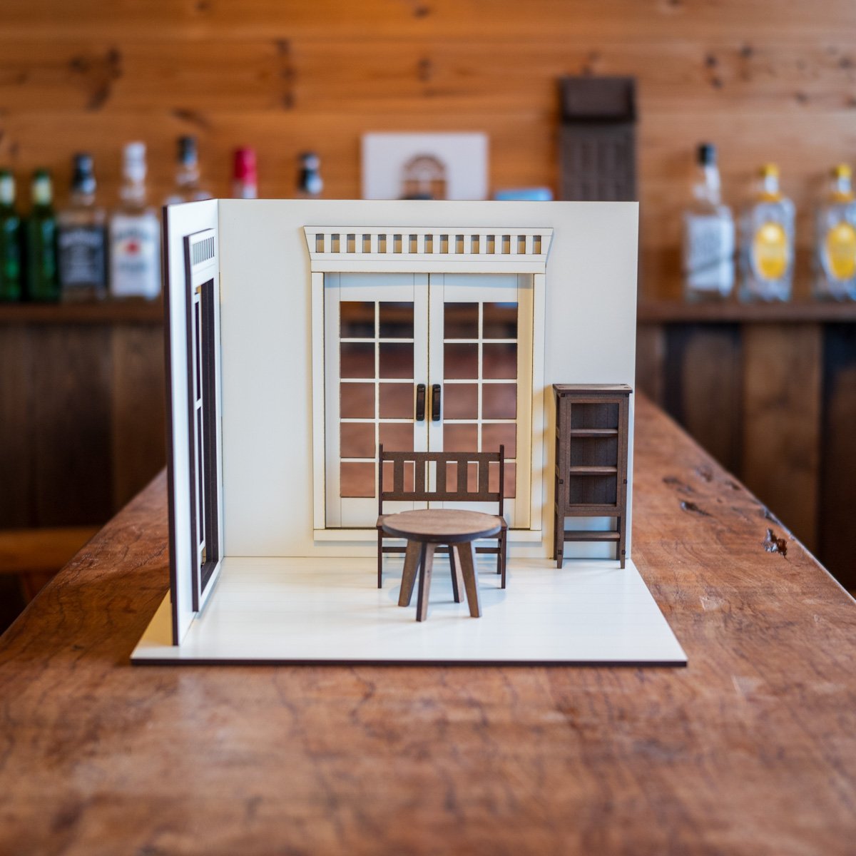 確認ページ　ドールハウス　背景ボード　家具 Amazon | Odoria 1/12 ミニチュア 背景ボード 部屋 三面 ドール