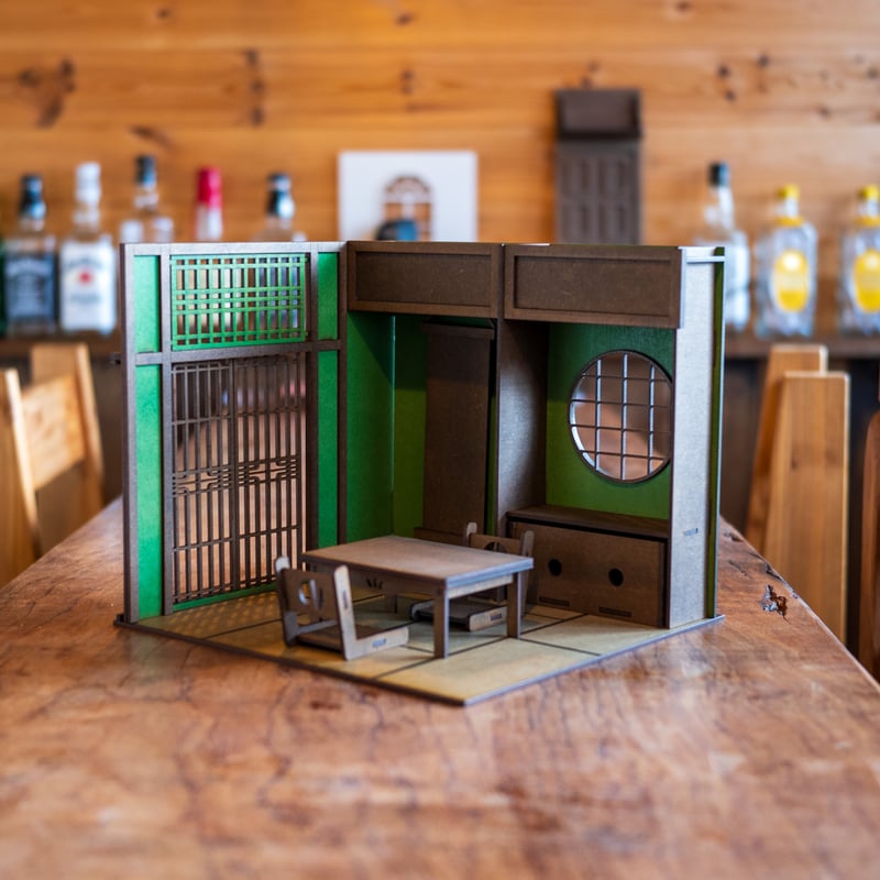 1/10スケールドールハウス和室緑塗装 家具セット | kkcompany 1/10スケールドールハウス和室緑塗装 家具セット | kkcompany