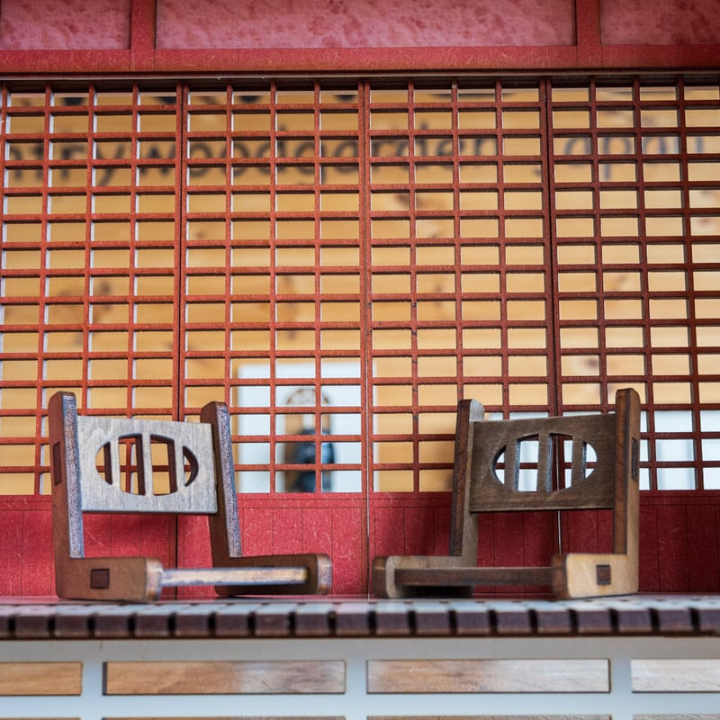 1/10スケール和風ドールハウス縁側赤の土壁 | kkcompany