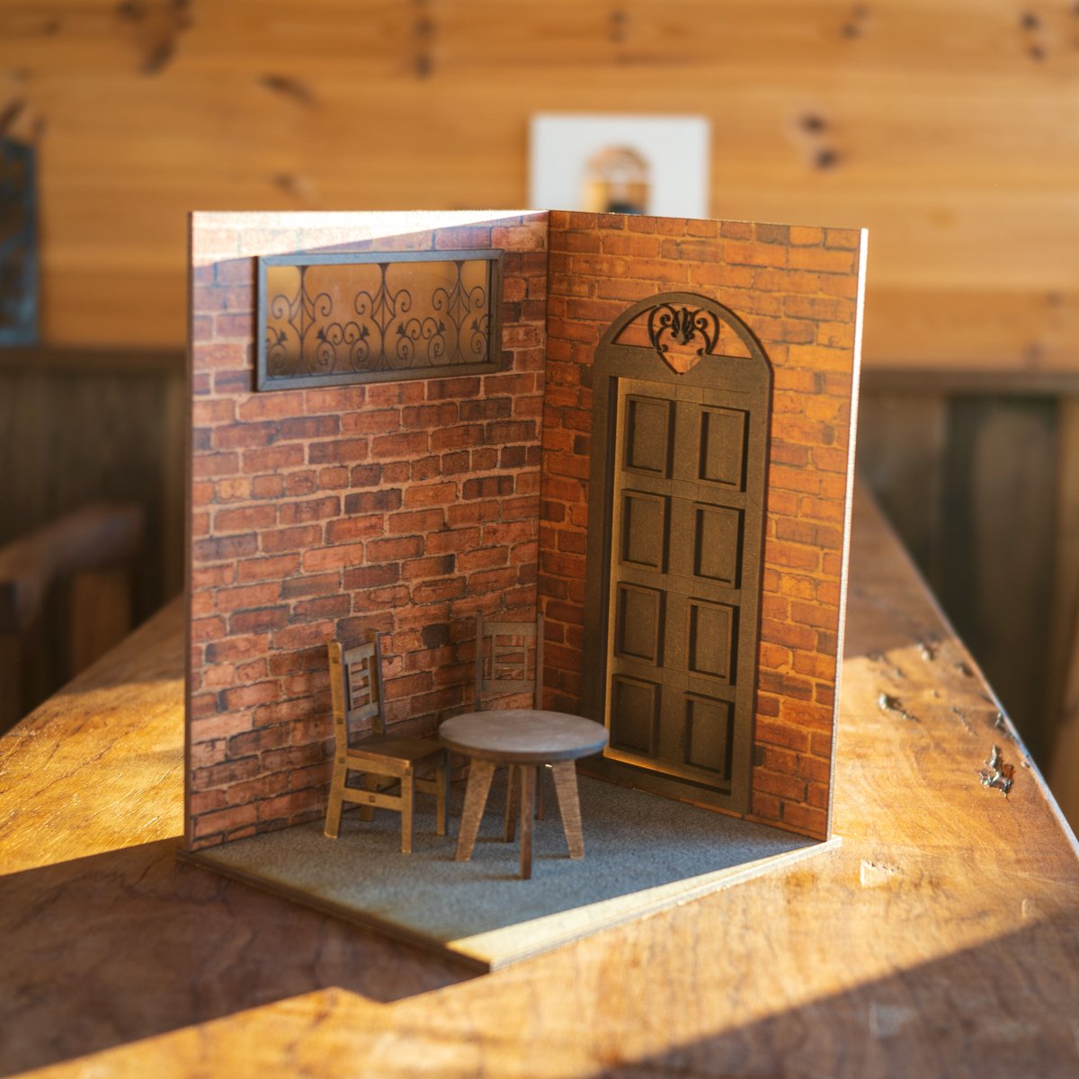 1/10スケールドールハウスレンガ風壁1家具セット | kkcompany