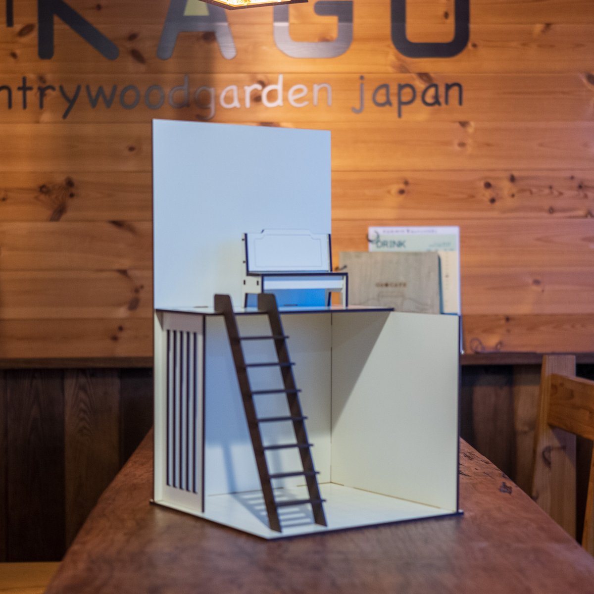 1/10スケールドールハウスホワイト壁ロフトシンプルタイプ | kkcompany