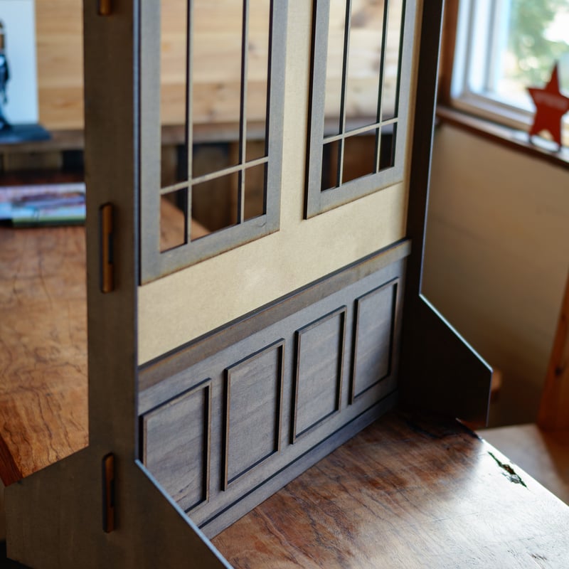1/3スケールドールハウス簡単背景ブラウン建具 | kkcompany 1/3スケールドールハウス簡単背景ブラウン建具 | kkcompany