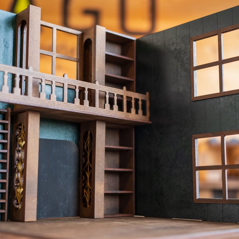 ちびスケールドールハウス 【ちび 図書館】 | kkcompany