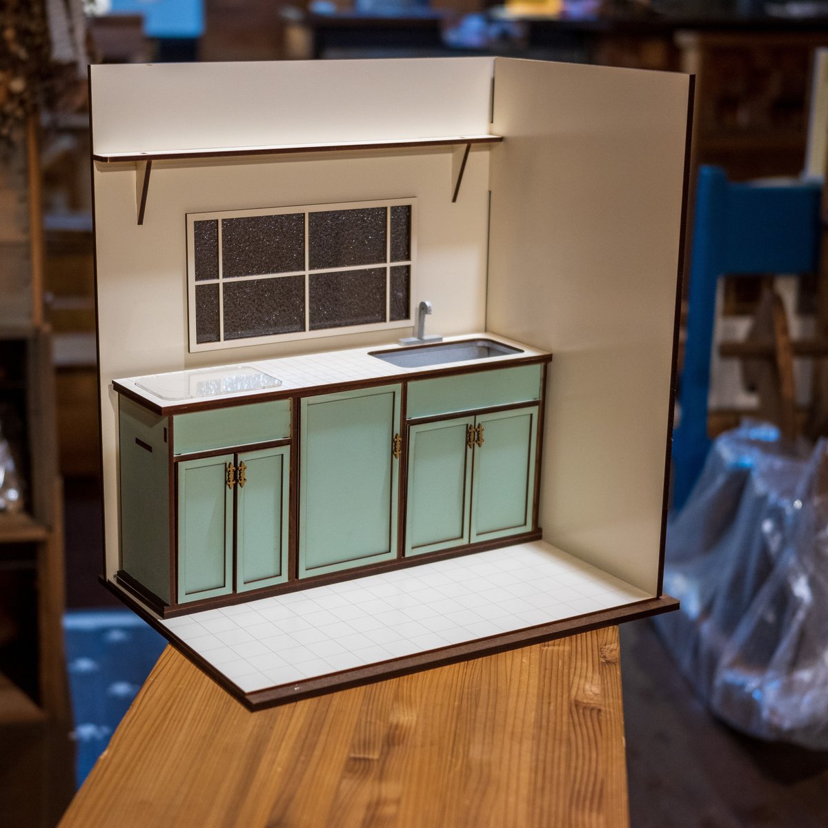 シンディちゃん キッチンカフェスタイル 80年代ドールハウス1/6サイズ