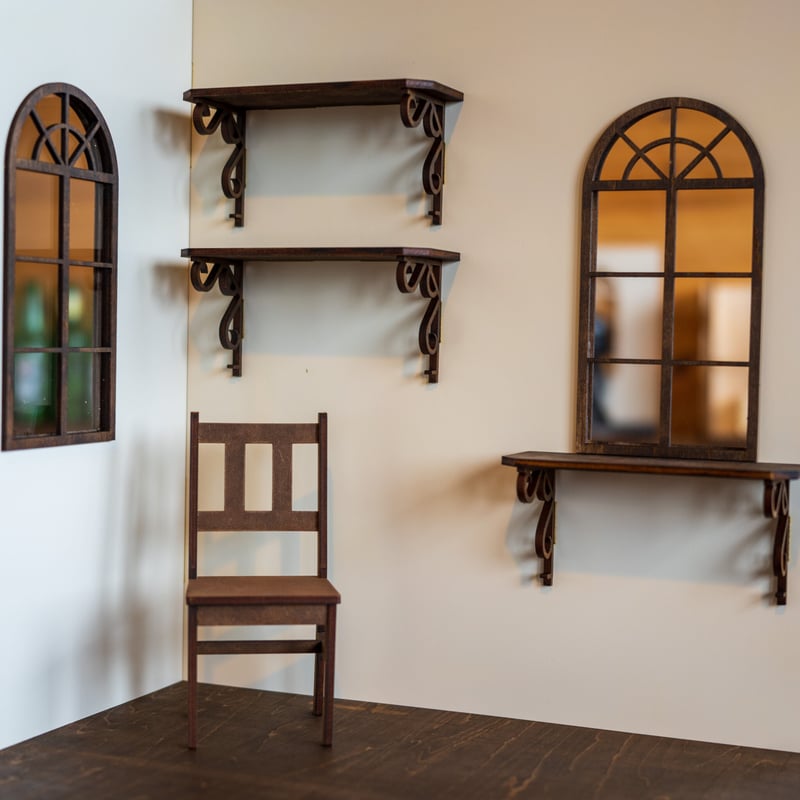 置き型 ドールハウス壁と床  (リクエスト品) a7cc9969a023df986fc070f732ff82