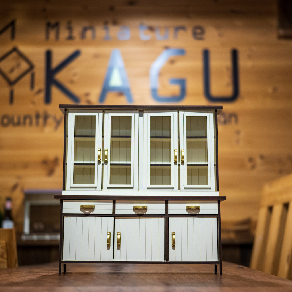1/6スケールサイズミニチュアキャビネット+ウォールカップボードセット