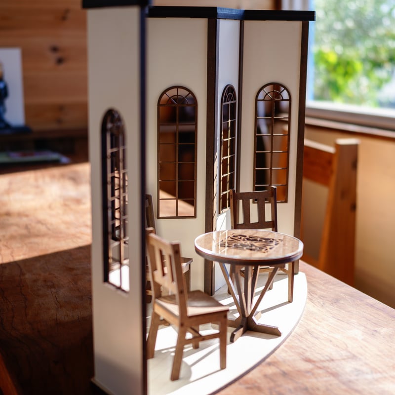 1/6スケールドールハウス純喫茶窓際席ゴージャスタイプ 家具セット