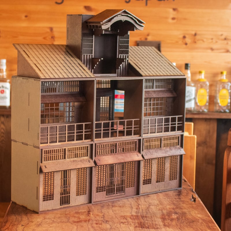 ちびスケールドールハウス 【ちび和風街並みフルセット最上級 ちびスケールドールハウス 【ちび和風街並みフルセット最上級