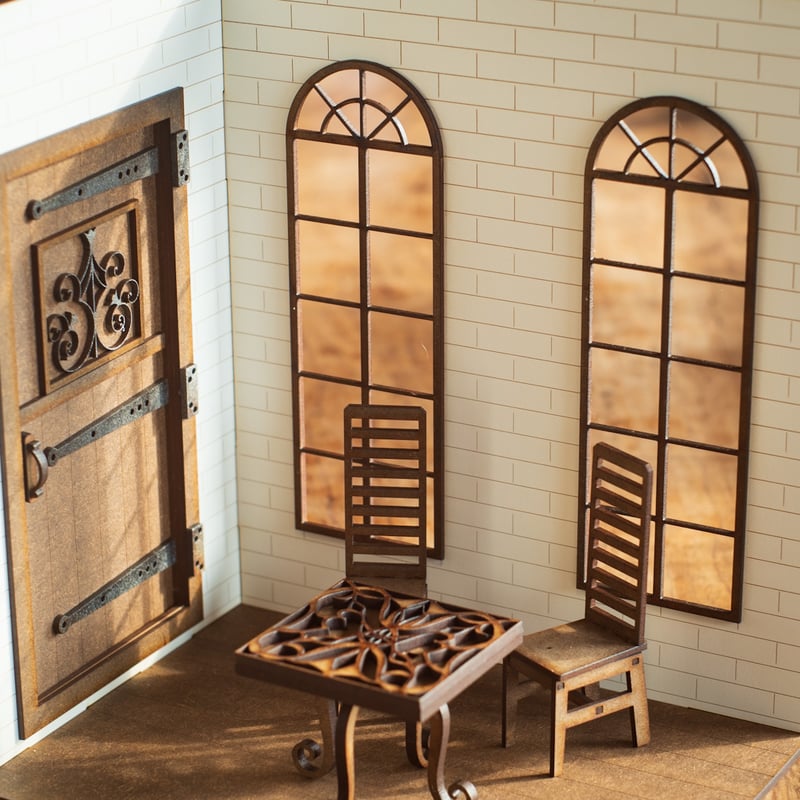 Rin♡ドールハウス 1/10スケールドールハウスホワイトレンガ壁風 マンション | kkcompany