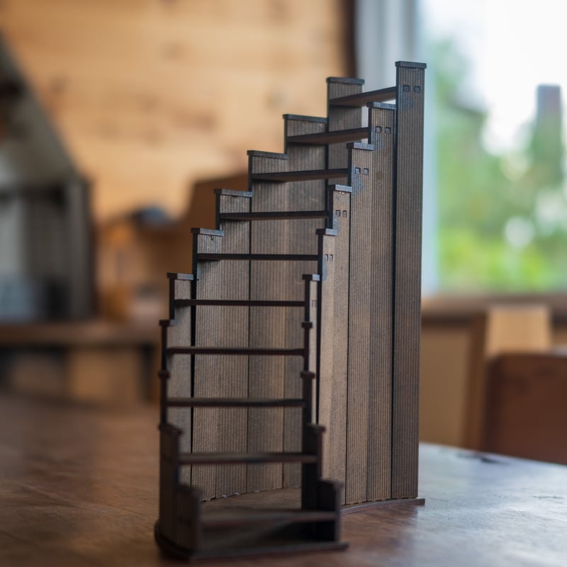 ドールハウス　螺旋階段のあるブラックルーム ドールハウス 螺旋階段のあるブラックルーム