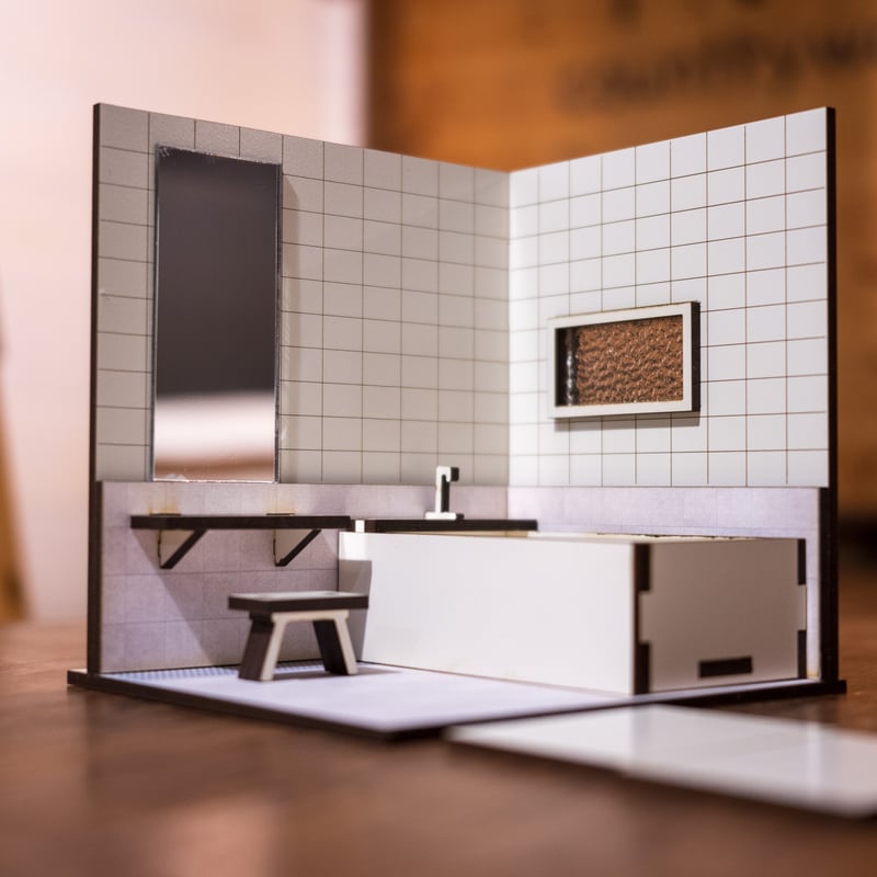 ドールハウス✨ハンドメイド✨『Black✖️White』 ミニハウス ドールハウス キット ドールハウス ミニチュア