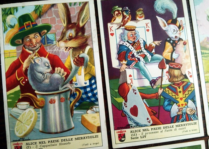 1952年イタリア◇不思議の国のアリス12種アンティーク・ビンテージ
