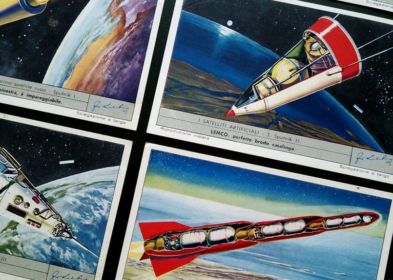 1960年 LIEBIG◇人工衛星6種アンティーク・ビンテージカード | Astro