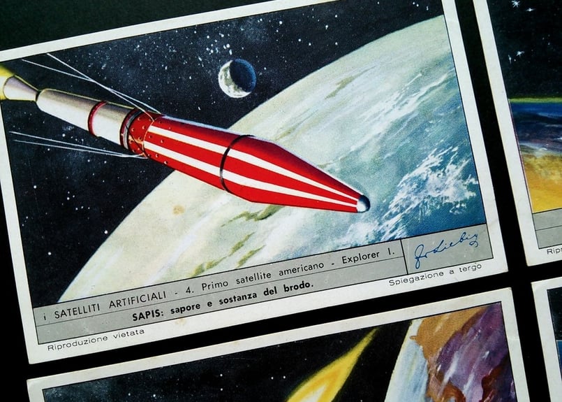 1960年 LIEBIG◇人工衛星6種アンティーク・ビンテージカード | Astro