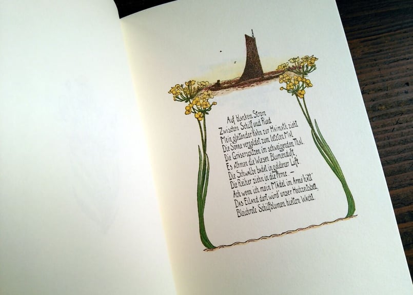 1990年ドイツ インゼル文庫Nr.1072＜ハインリヒ・フォーゲラー詩画集