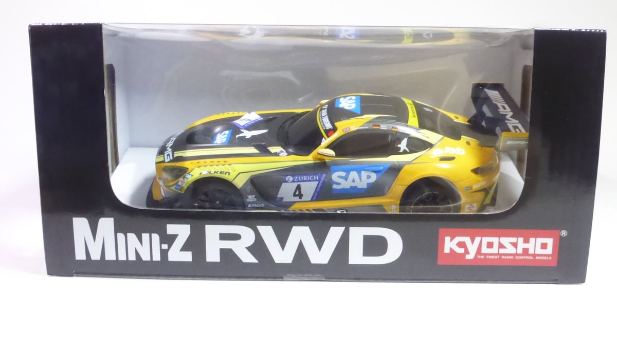 ミニッツ RWD Mercedes-AMG GT3 32338YBK Kyosho 1/28 2018 Mercedes-AMG GT3 MINI-Z RWD RTR, No.4 24H