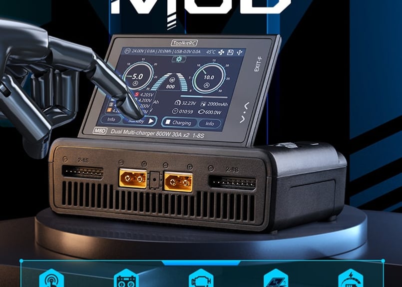 TK13000 ToolkitRC M8D Touch Charger | RCnet Aut