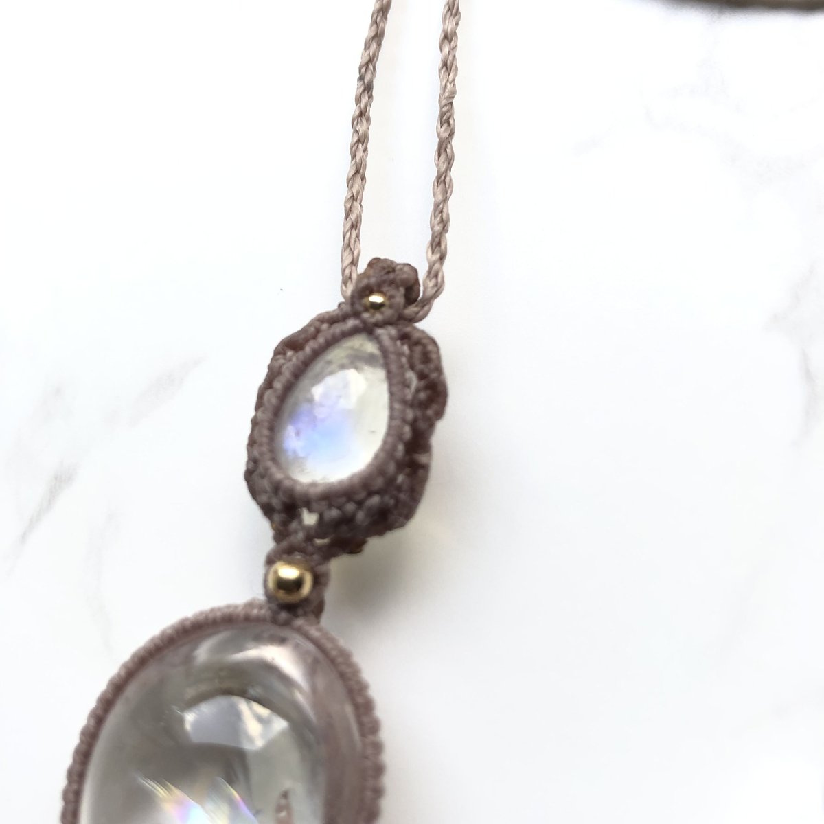 アイリスクォーツ×ホワイトラブラドライトのペンダント | ALANKAR