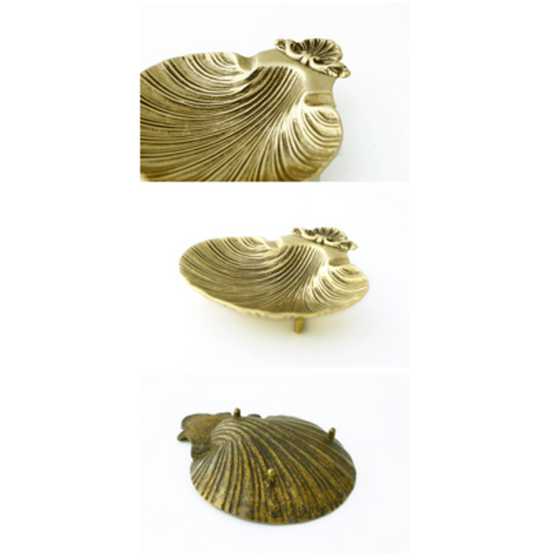 真鍮（ブラス）アンティーク調 シェルトレイ | ALANKAR