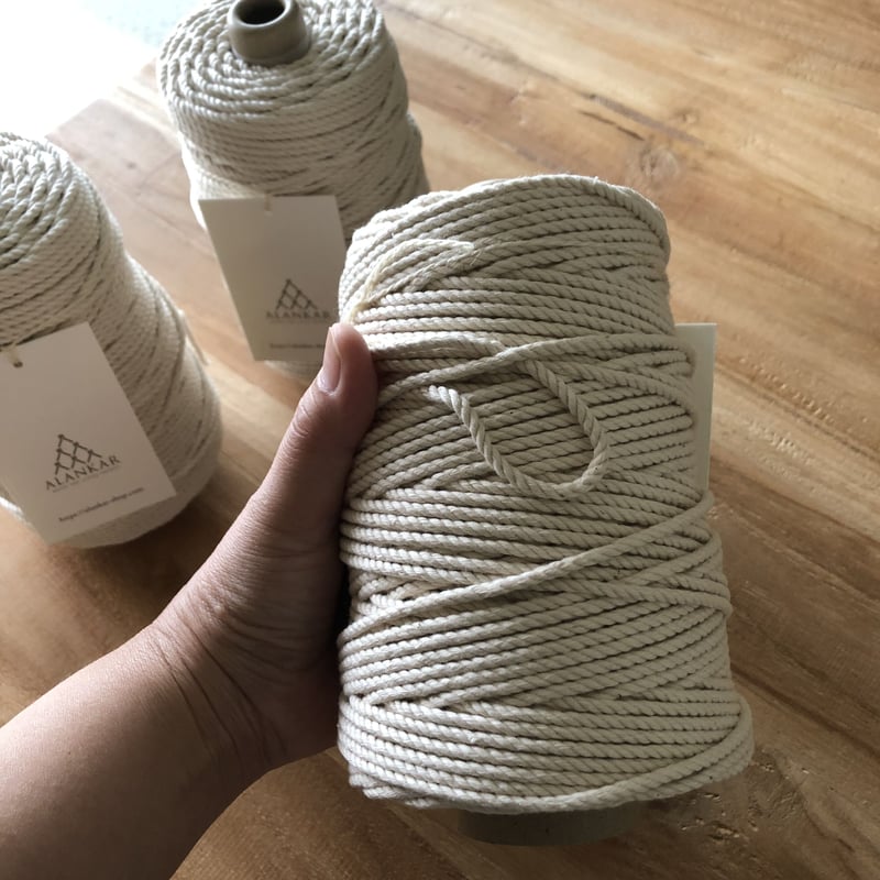 マクラメ糸 macramé コットンロープ 3mm(撚り糸)日本製 | ALANKAR マクラメ糸 macramé コットンロープ 3mm(撚り糸)日本製 | ALANKAR