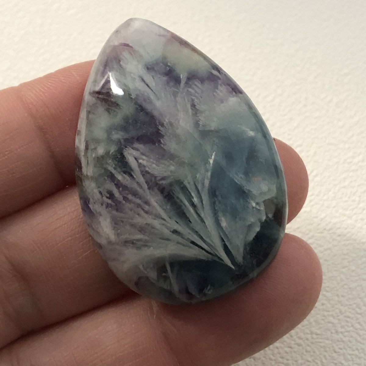 フローライト（エンジェルフェザーinフローライト）カボション No.4