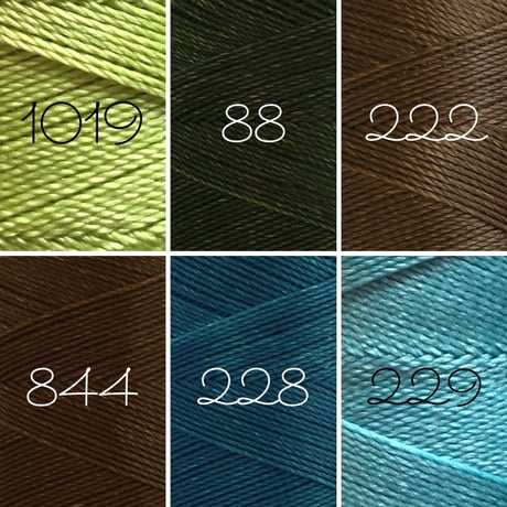 【20m小巻】LINHASITA社製ワックスコード＜取り扱い36色＞　0.5mm （ロウビキ紐　蝋引き紐　waxcord）｜お好きな3色セット