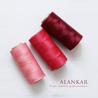 LINHASITA社製ワックスコード＜取り扱い61色＞　0.75mm （ロウビキ紐　蝋引き紐　waxcord）｜お好きな3本セット
