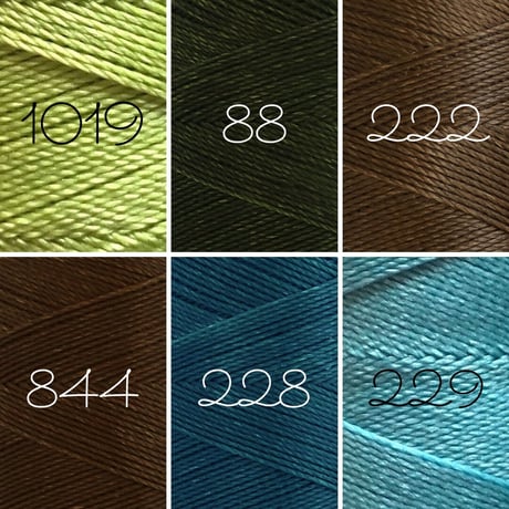 LINHASITA社製ワックスコード＜取り扱い38色＞　0.5mm （ロウビキ紐　蝋引き紐　waxcord）｜お好きな12本セット