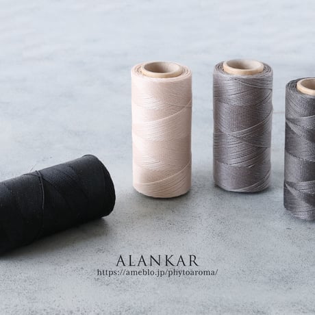 LINHASITA社製ワックスコード＜取り扱い61色＞　0.75mm （ロウビキ紐　蝋引き紐　waxcord）｜お好きな12本セット
