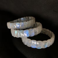 ホワイトラブラドライト（インド産）レクタングルブレスレット（S）