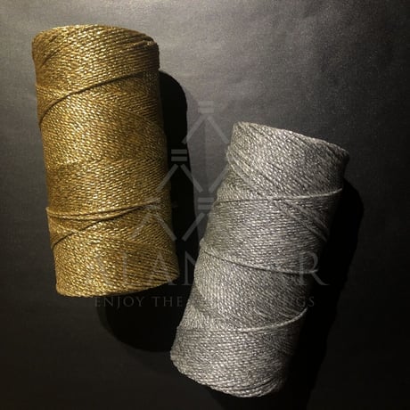 【LINHASITAワックスコード】新製品OURO（金）とPRATA（銀）数量限定 LINHASITA社製 1mm （ロウビキ紐　蝋引き紐　waxcord）