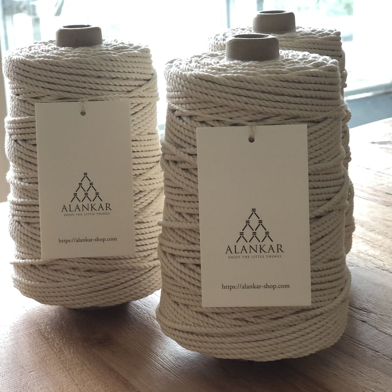 マクラメ糸 macramé コットンロープ 3mm(撚り糸)日本製 | ALANKAR マクラメ糸 macramé コットンロープ 3mm(撚り糸)日本製 | ALANKAR