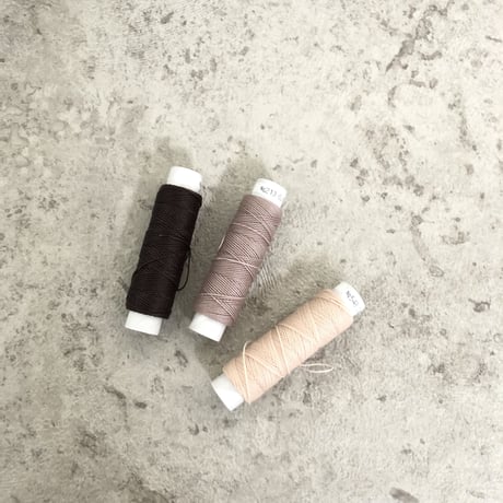 【20m小巻】LINHASITA社製ワックスコード＜取り扱い18色＞　0.35mm （ロウビキ紐　蝋引き紐　waxcord）｜お好きな3色セット