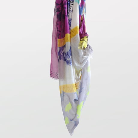 MIFUNE シルクコットンBIGストール  “Barcelona Violet”