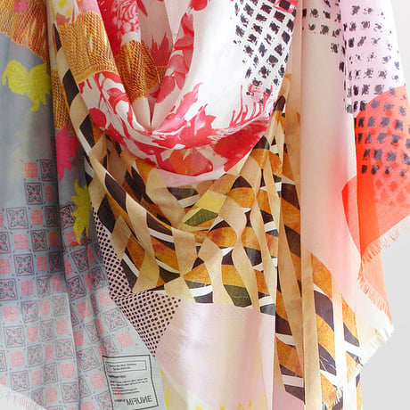 MIFUNE シルクコットンBIGストール  “Barcelona Pink”