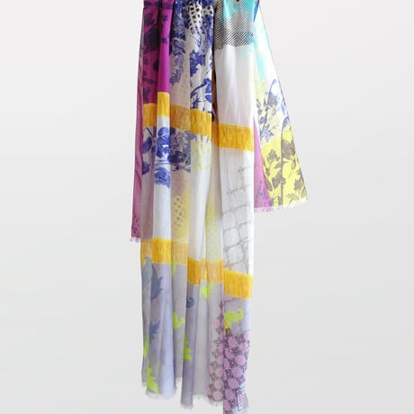 MIFUNE シルクコットンBIGストール  “Barcelona Violet”