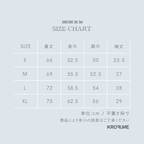 KROFUNE / LOGO Tee 4size / 4color / 2print color