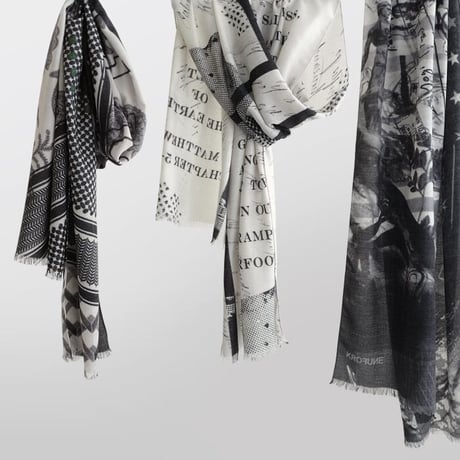 KROFUNE Long wool stole “Salt Of The Earth, Too Long”