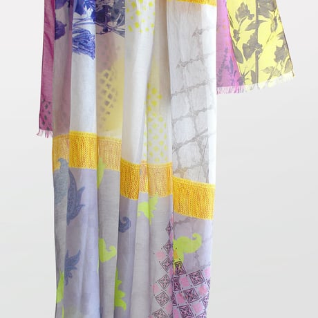 MIFUNE シルクコットンBIGストール  “Barcelona Violet”