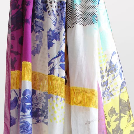 MIFUNE シルクコットンBIGストール  “Barcelona Violet”
