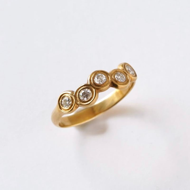 5 Ball diamond ring / ボール 5粒ダイヤモンド リング | himie