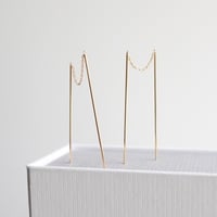 himie プティムーン2連スタッドピアス K18YG【美品】 2 Petit moon pierced earrings / 2 プティムーン ピアス |
